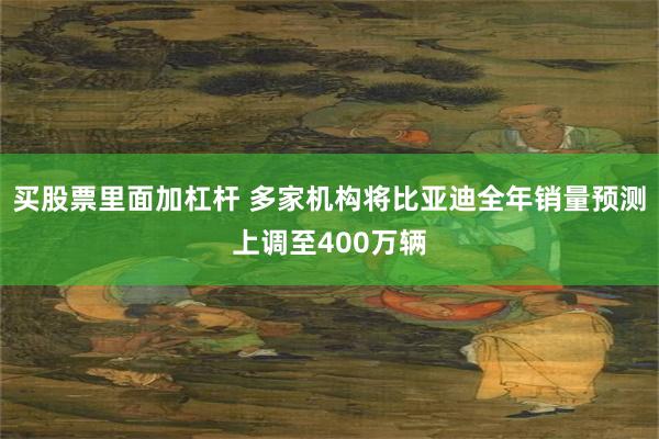 买股票里面加杠杆 多家机构将比亚迪全年销量预测上调至400万辆